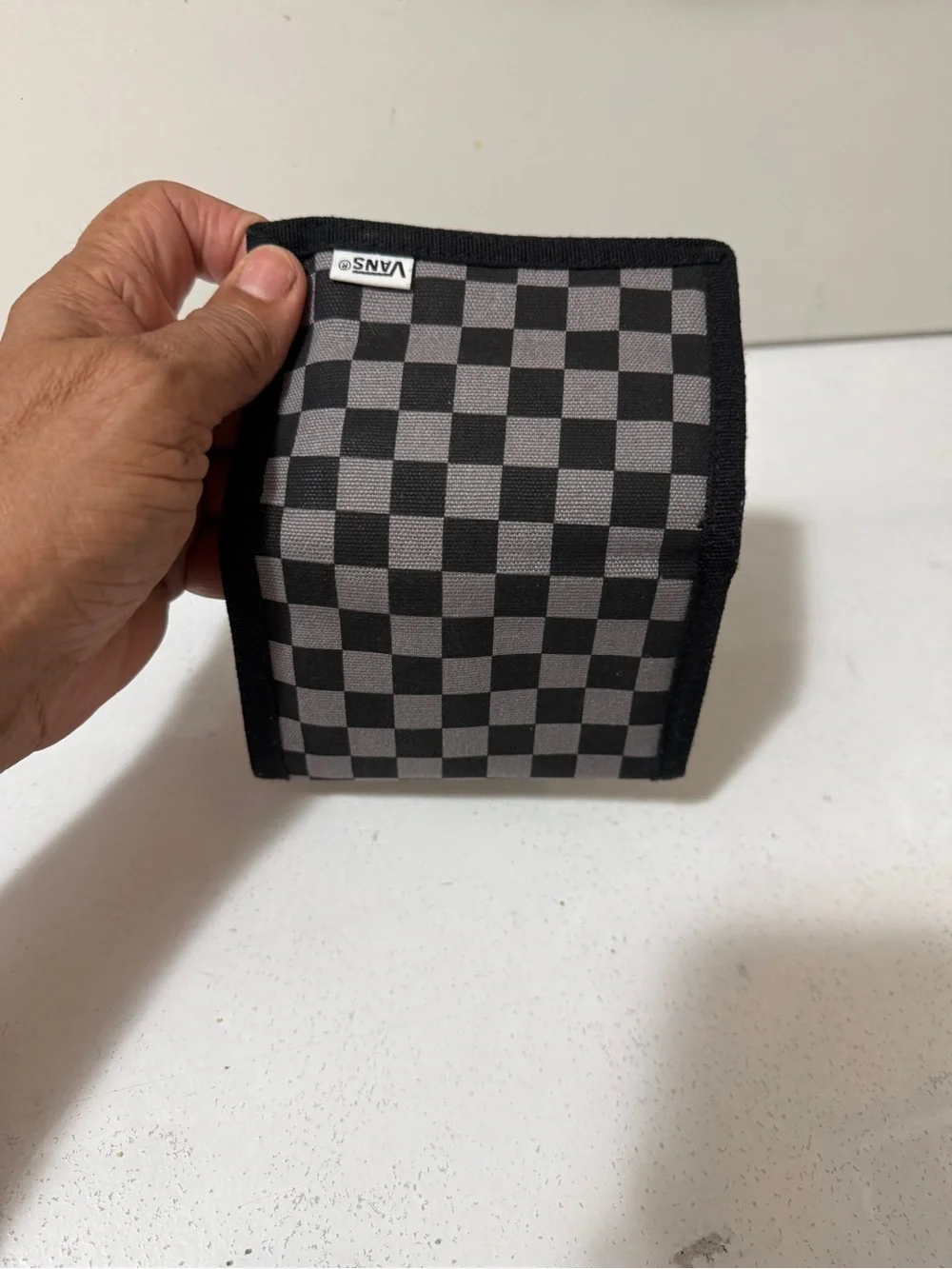 Vans Checkerboard Tri-Fold Wallet - Black & Gray